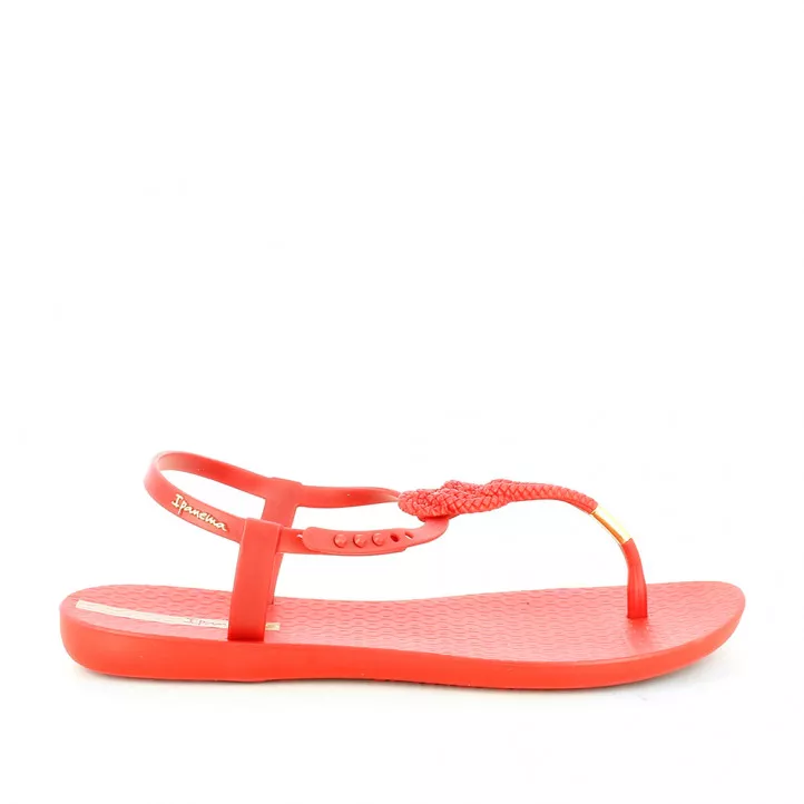 Chanclas Ipanema rojas con nudo