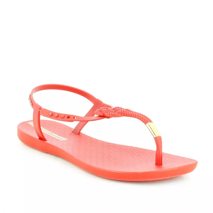 Chanclas Ipanema rojas con nudo