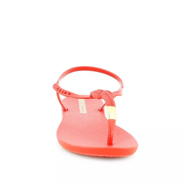 Chanclas Ipanema rojas con nudo