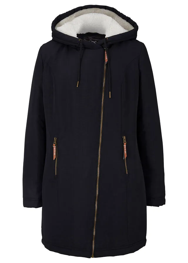 Chaqueta forrada con pelo Negro