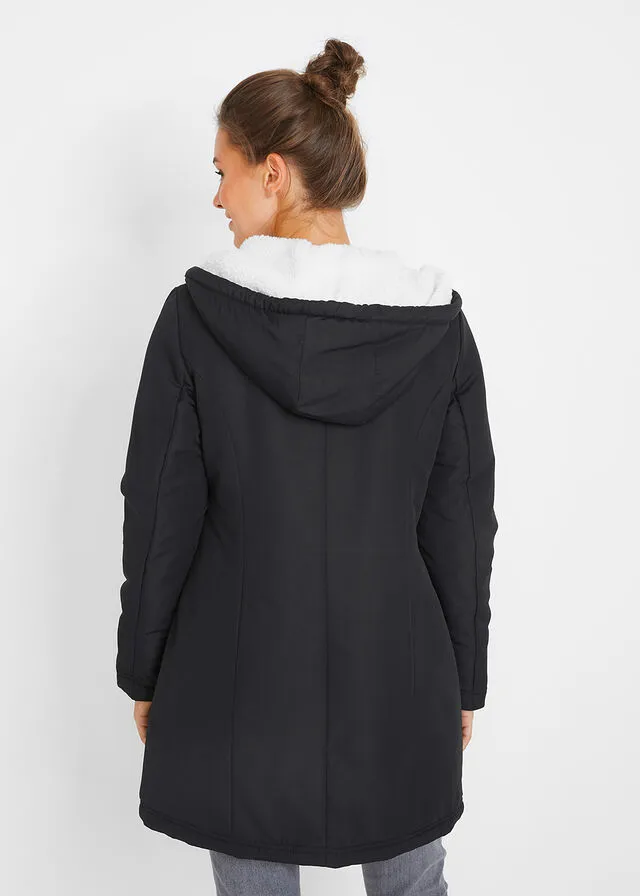 Chaqueta forrada con pelo Negro