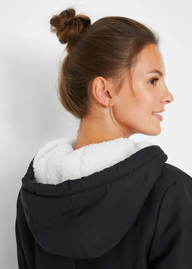 Chaqueta forrada con pelo Negro