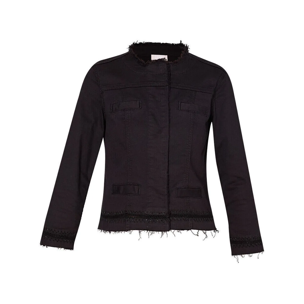 Chaqueta ligera negra con strass