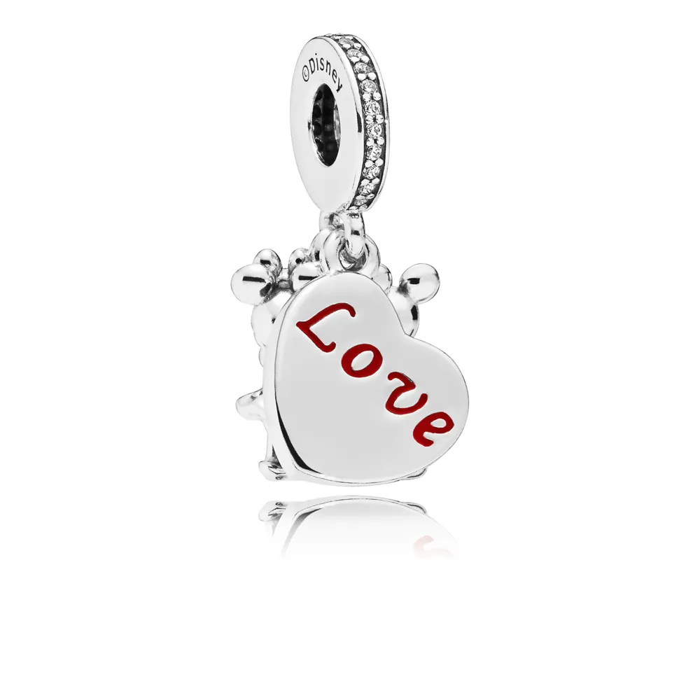 Charm Colgante Minnie y Mickey con Amor