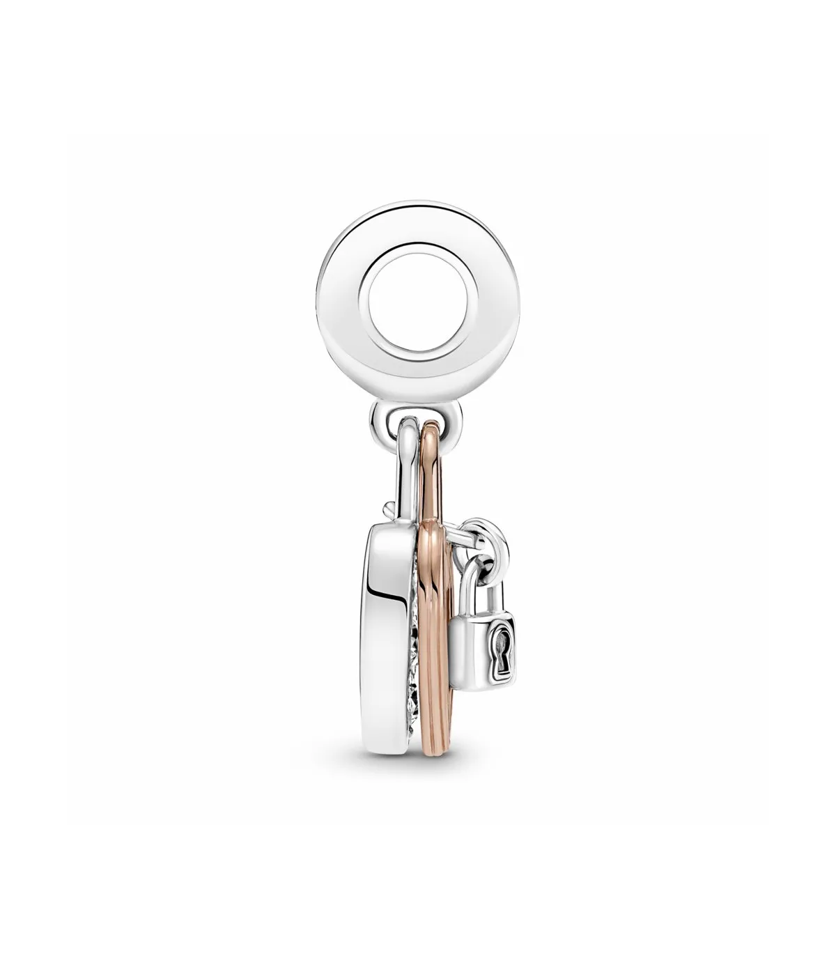 CHARM COLGANTE PANDORA CANDADO Y CORAZóN ROSE  780087C01