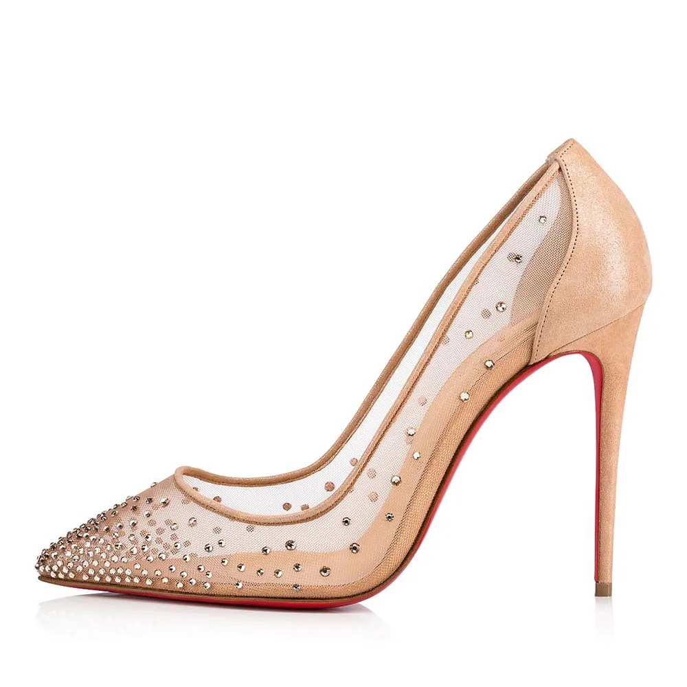 Christian Louboutin Mujer Zapatos Follies Strass Tacón 100mm