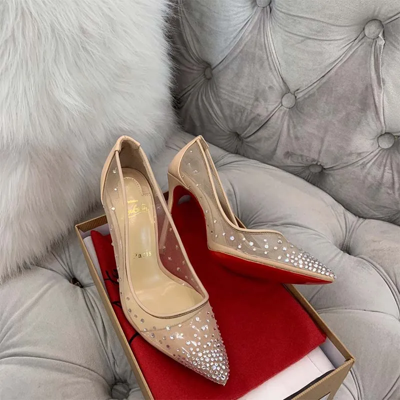 Christian Louboutin Mujer Zapatos Follies Strass Tacón 100mm