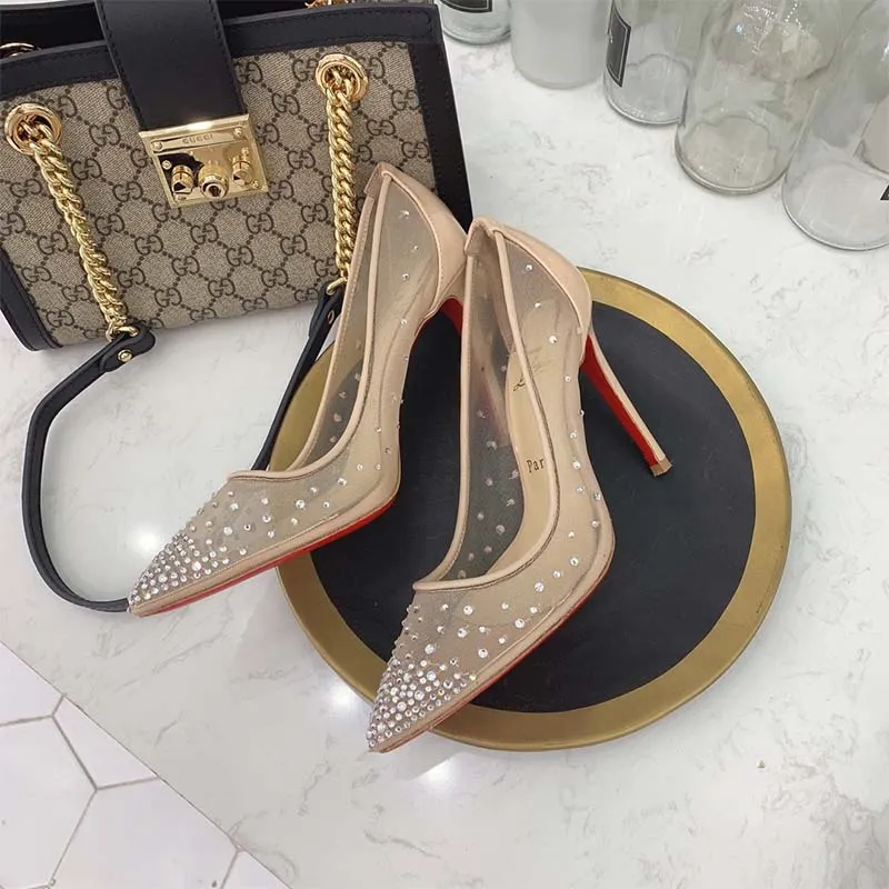 Christian Louboutin Mujer Zapatos Follies Strass Tacón 100mm