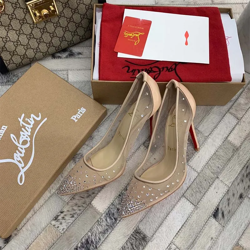 Christian Louboutin Mujer Zapatos Follies Strass Tacón 100mm