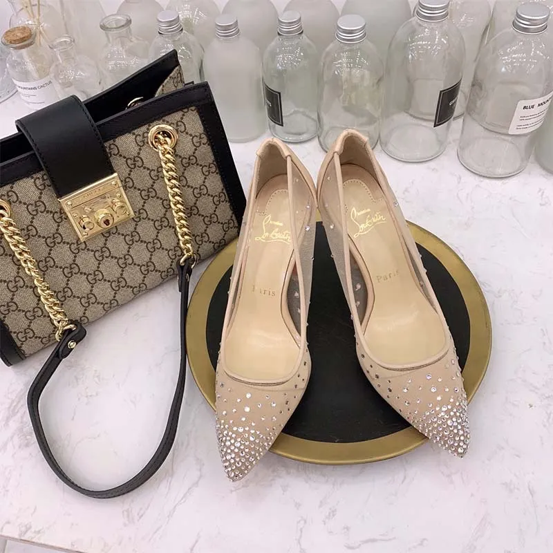 Christian Louboutin Mujer Zapatos Follies Strass Tacón 100mm
