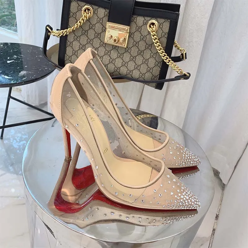 Christian Louboutin Mujer Zapatos Follies Strass Tacón 100mm