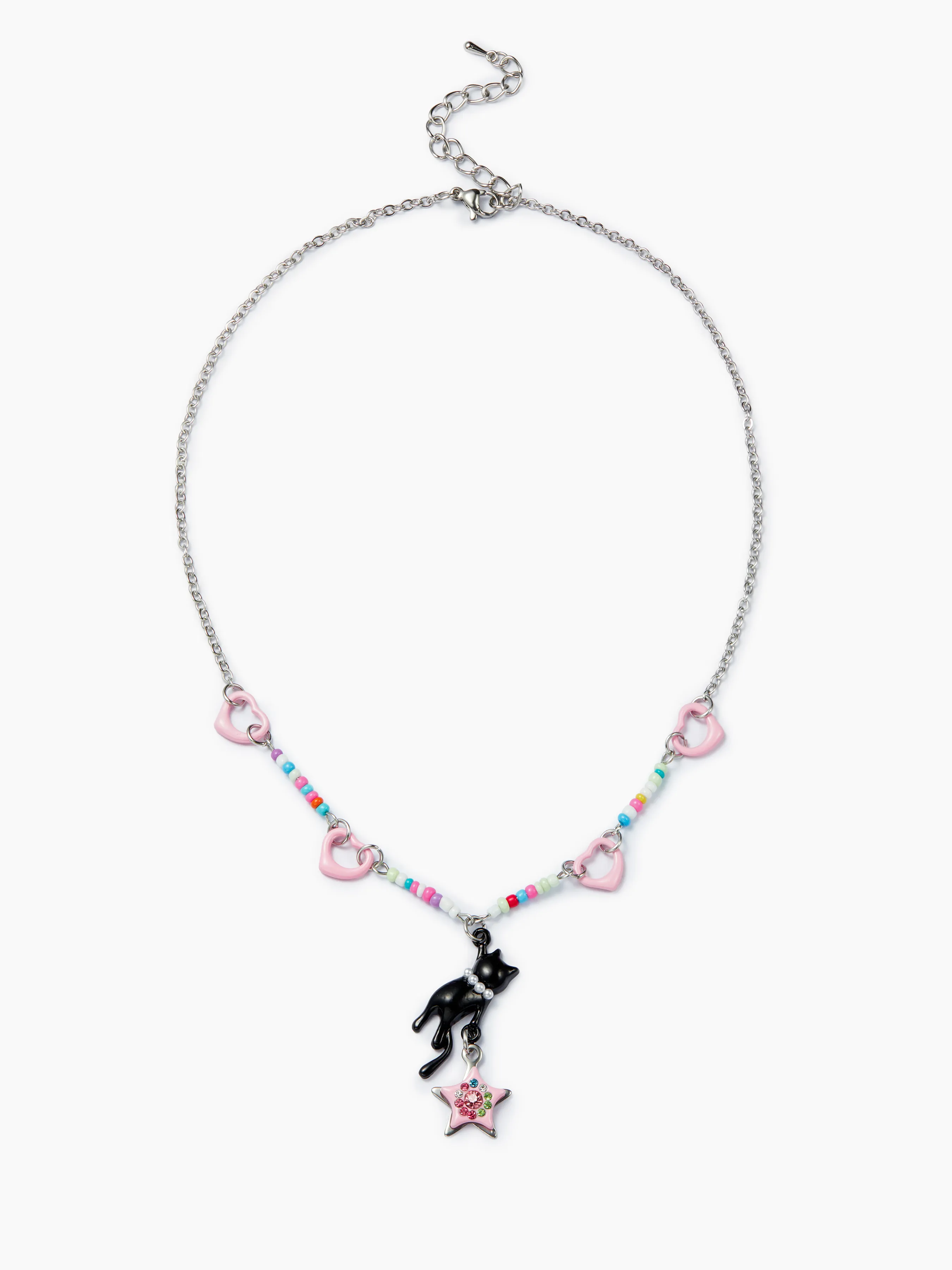 Collar con colgante de gato y estrella