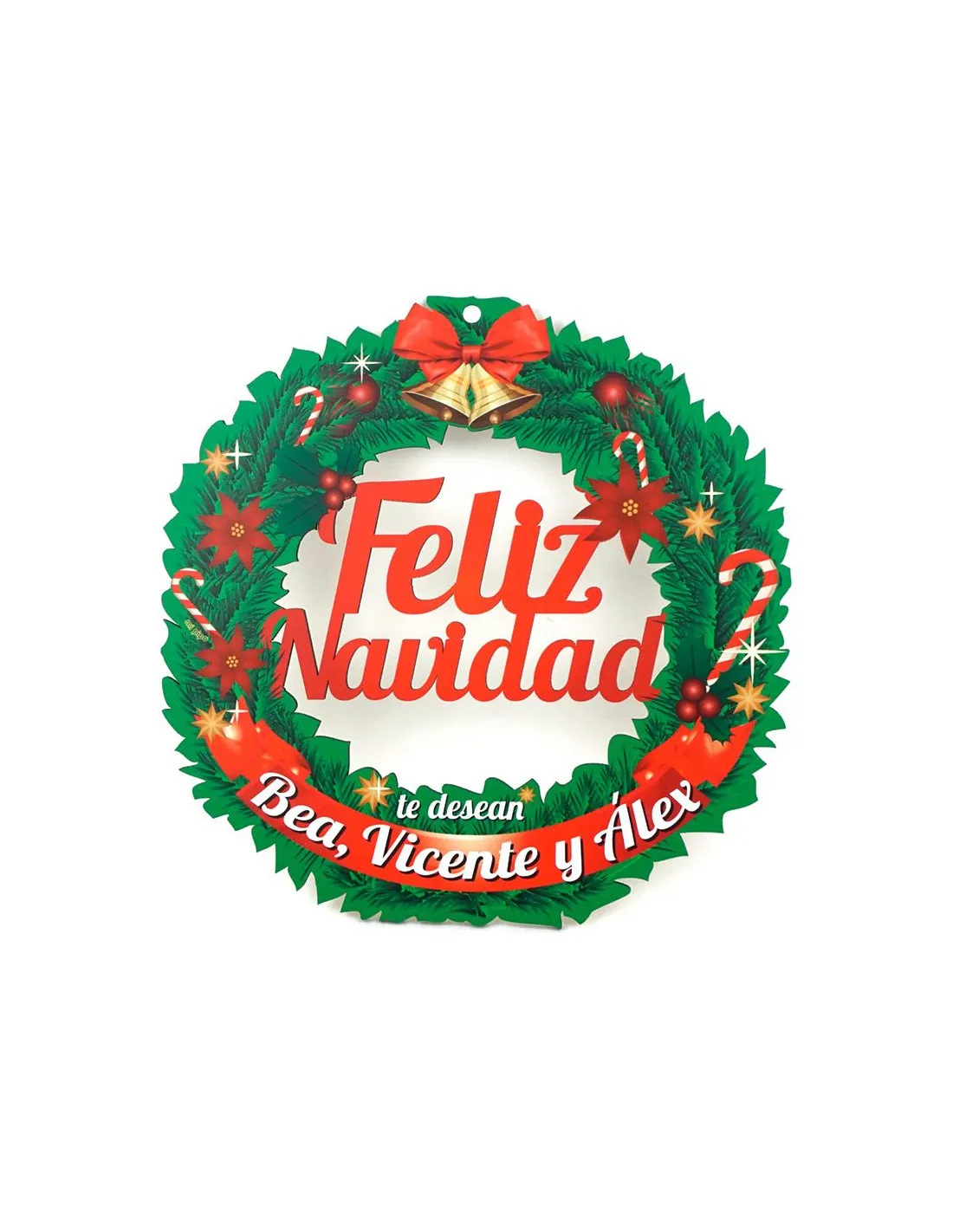 Corona Navideña para decorar personalizada de Mi Pipo