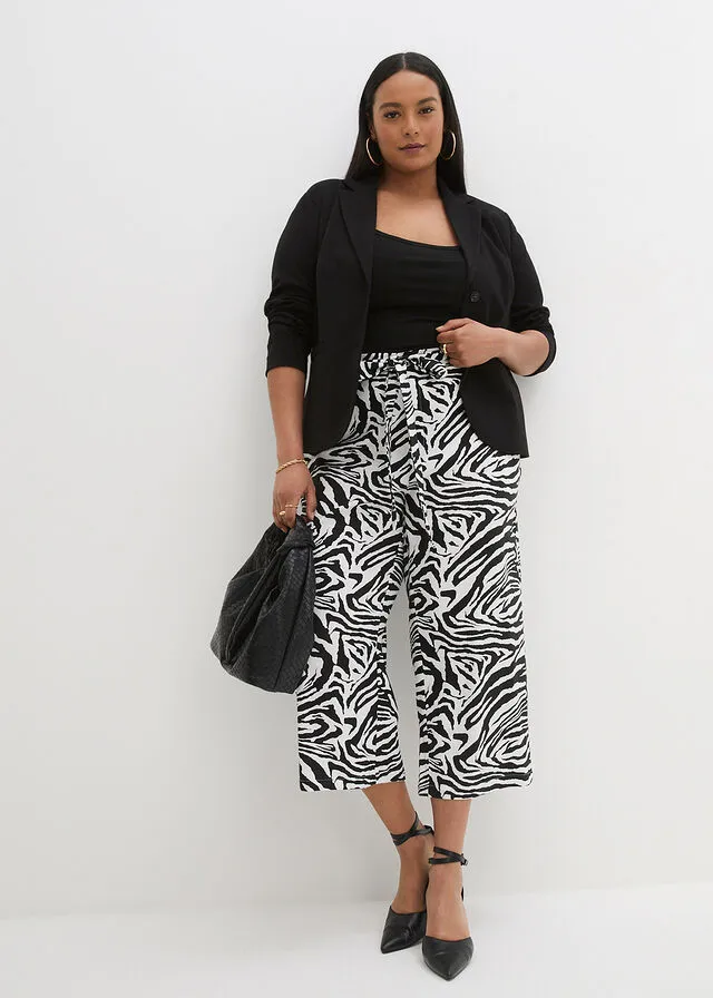 Culotte Negro estampado