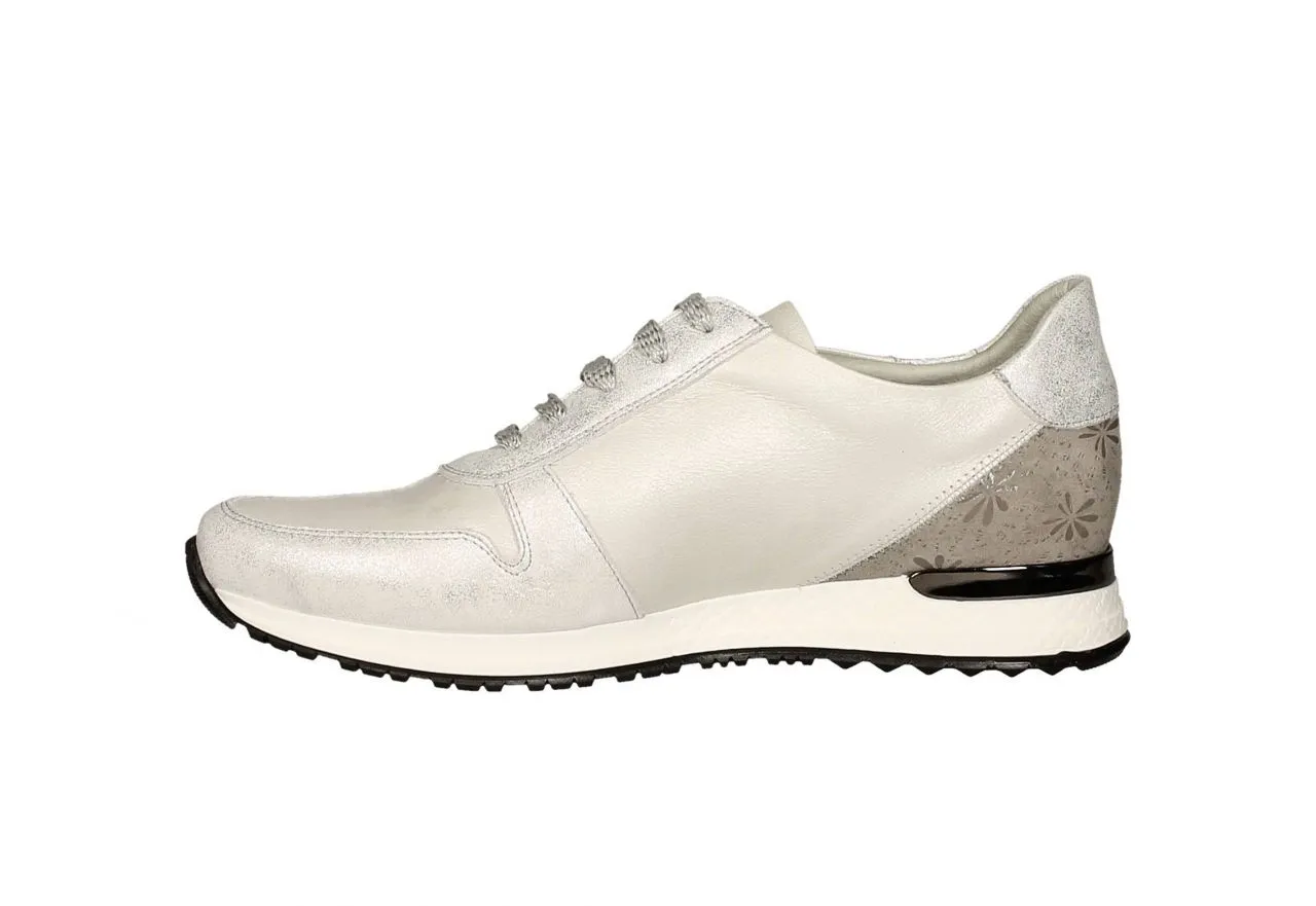Deportivo Cordon y Cremallera Piel/reptil Plata Talon Gris