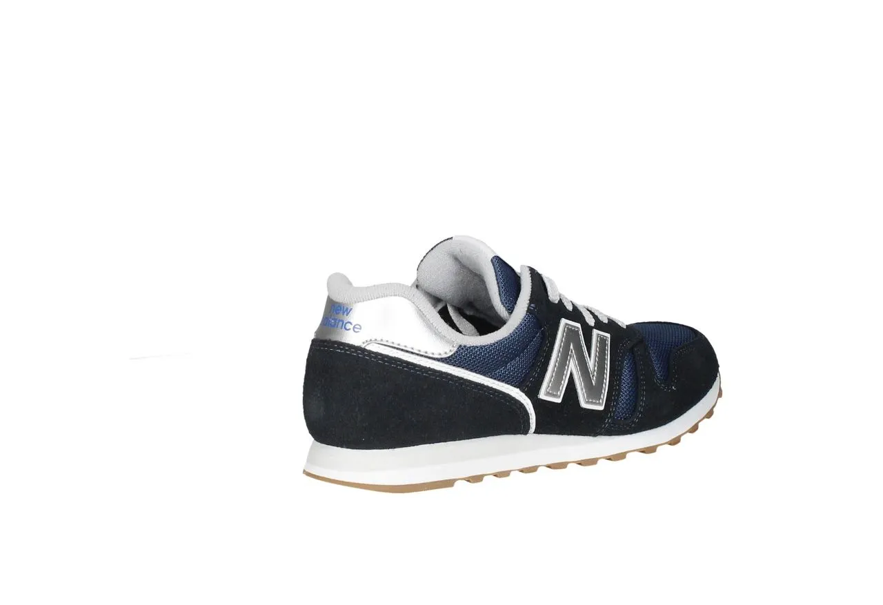 Deportivo Nobuck/nylon Azul Logo y Pieza Talon Plata