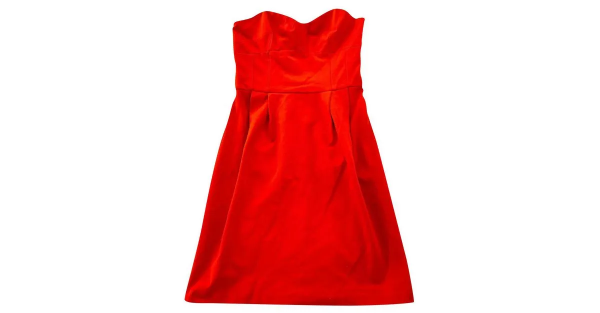 Diane Von Furstenberg Vestido deshuesado sin tirantes DvF Seymour Roja 