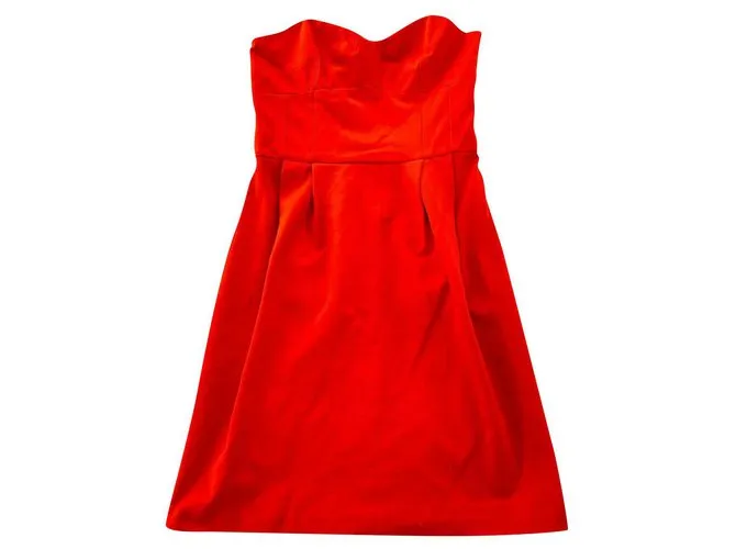 Diane Von Furstenberg Vestido deshuesado sin tirantes DvF Seymour Roja 