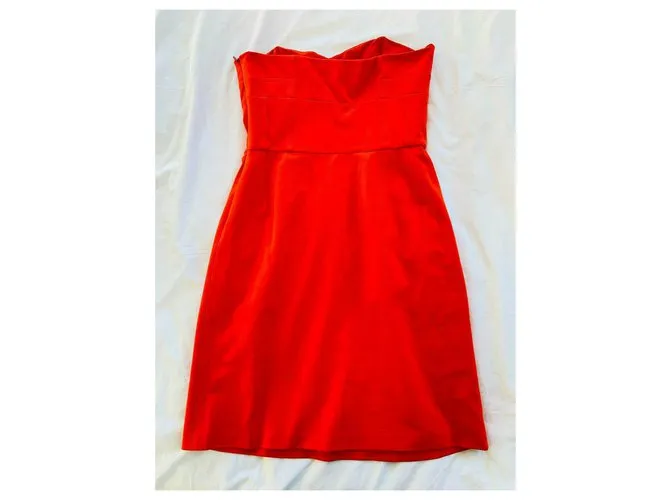 Diane Von Furstenberg Vestido deshuesado sin tirantes DvF Seymour Roja 