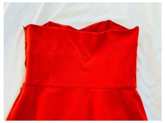 Diane Von Furstenberg Vestido deshuesado sin tirantes DvF Seymour Roja 