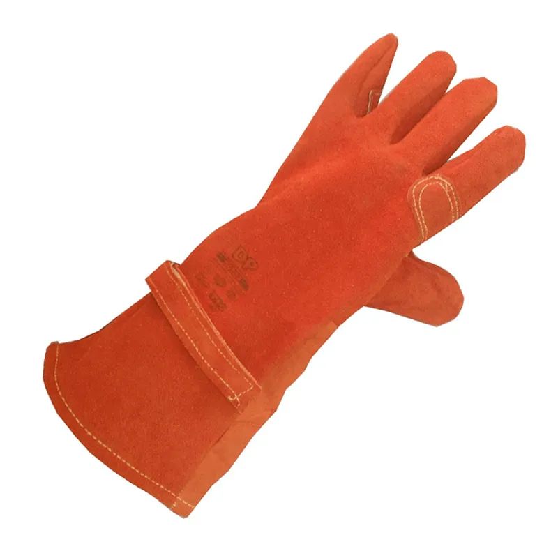 DPS GUANTES DESCARNE LARGO NARANJA FORRADO COSTURA KEVLAR (50202)