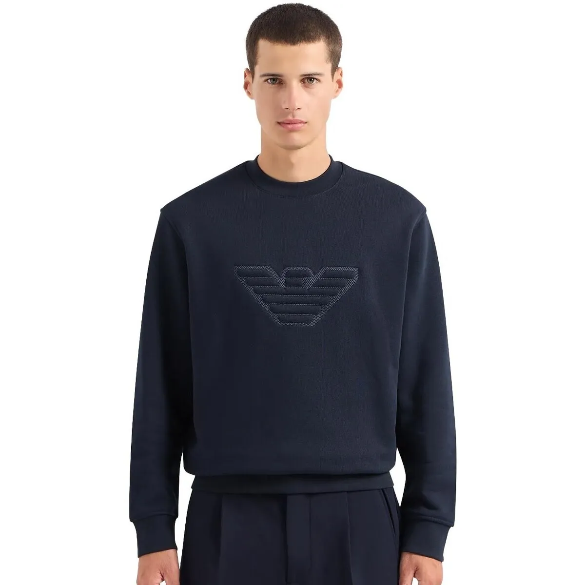 EMPORIO   SUDADERA DE PUNTO CON LOGOTIPO