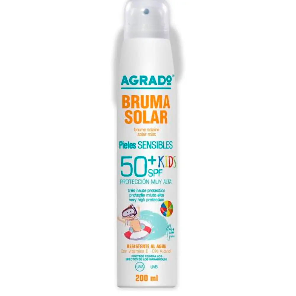 Espuma seca SPF 50 resistente al agua con vitamina E 200 ml