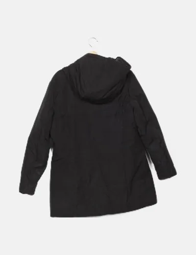 Etam Parka negra con capucha