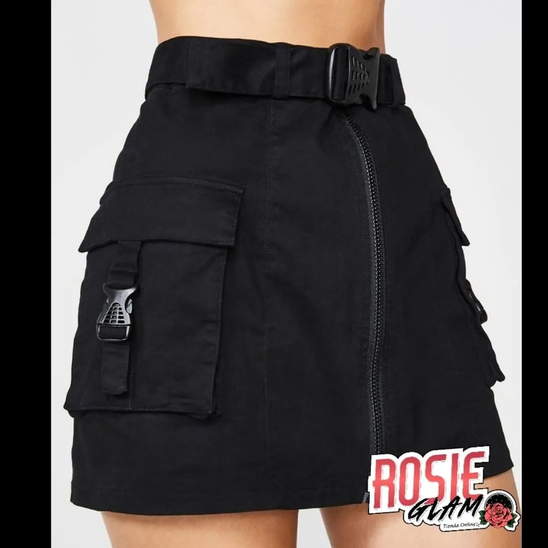 FALDA CARGO NEGRA  ROSIEGLAM