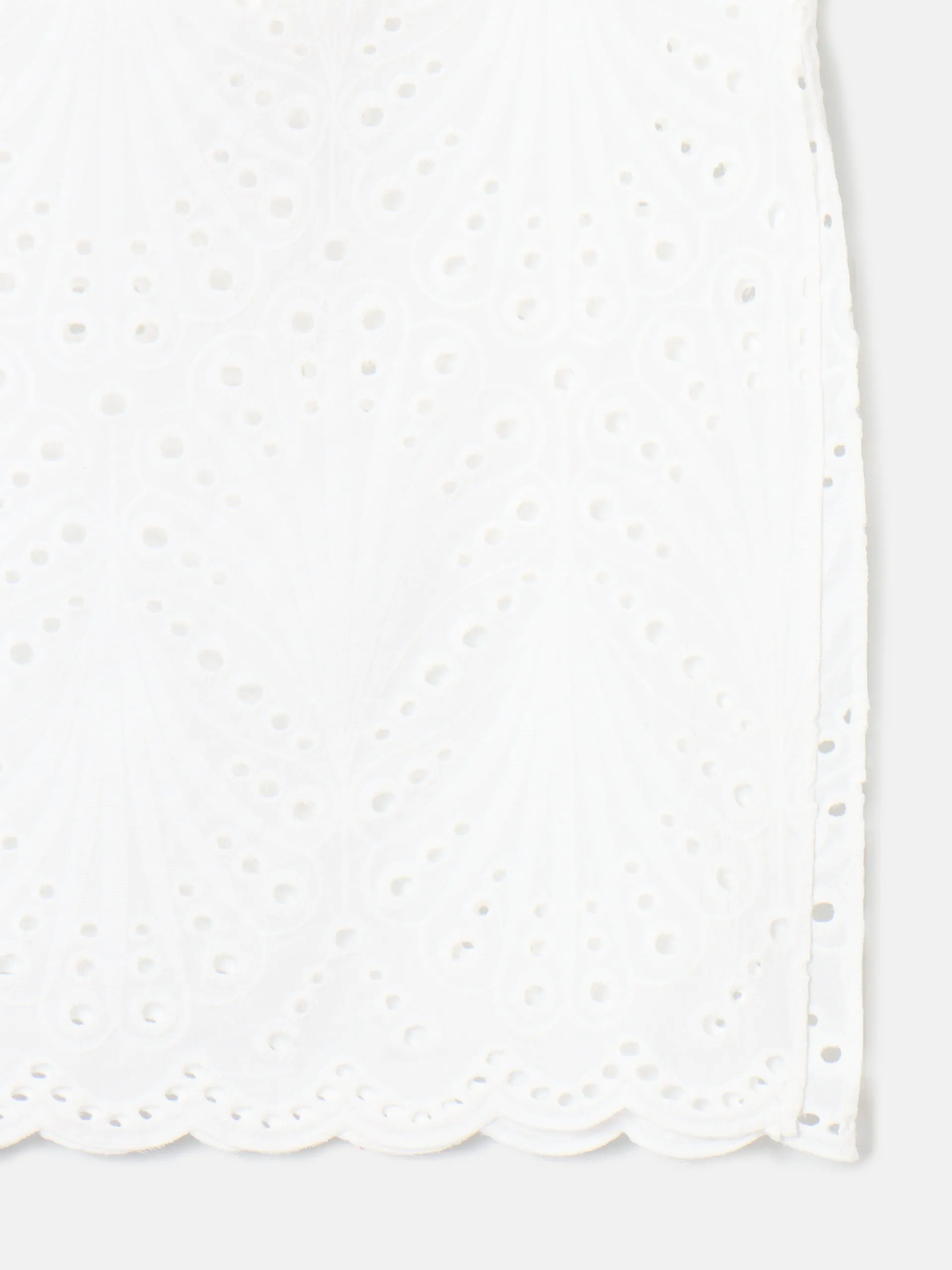 Falda midi bordados blanca
