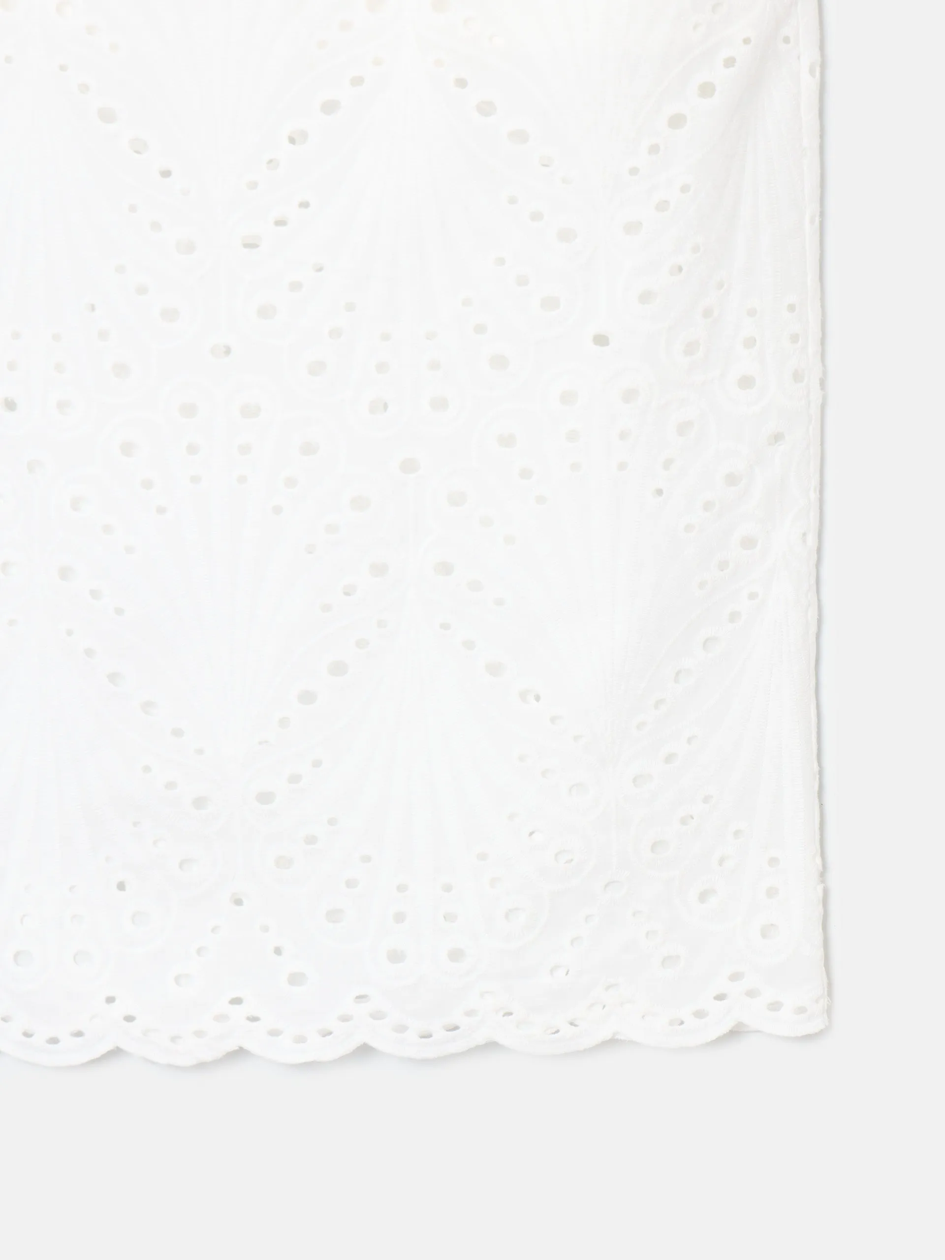 Falda midi bordados blanca