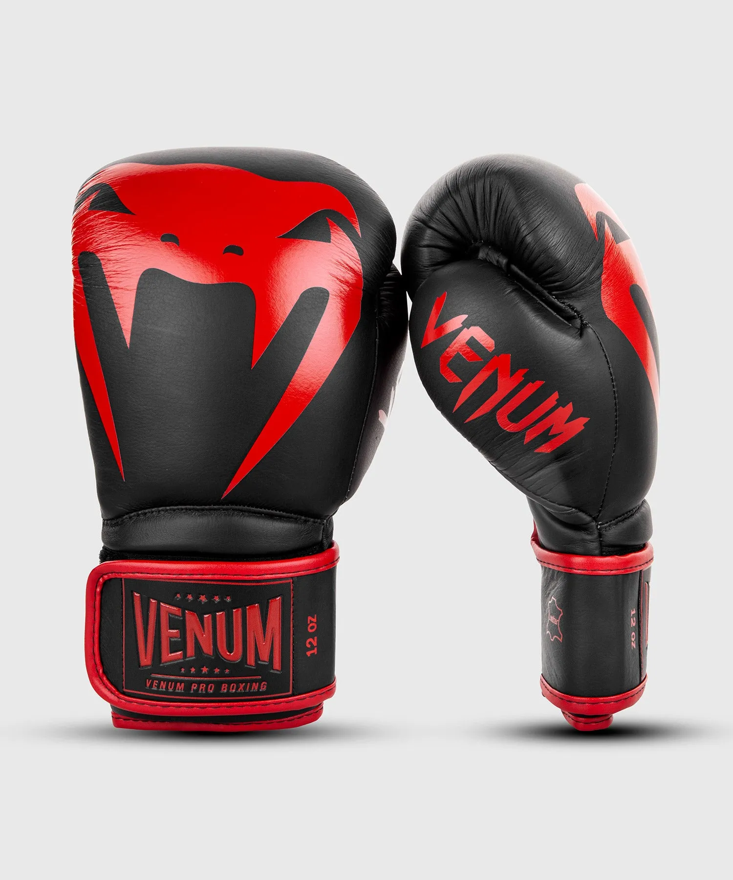 GUANTES DE BOXEO PROFESIONAL VENUM GIANT 2.0  – VELCRO  NEGRO/ROJO