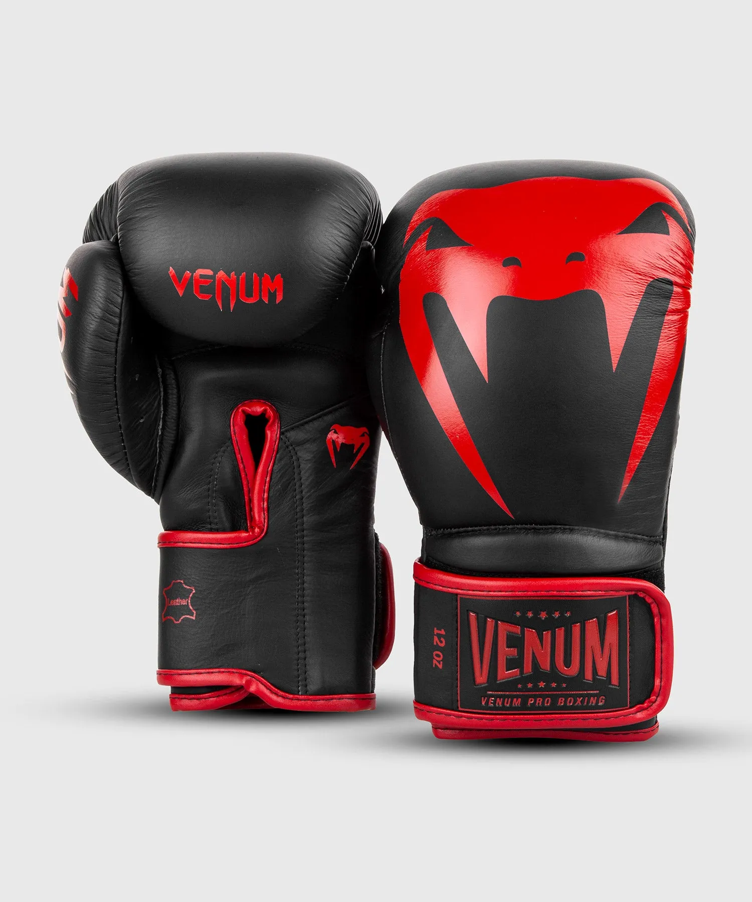 GUANTES DE BOXEO PROFESIONAL VENUM GIANT 2.0  – VELCRO  NEGRO/ROJO