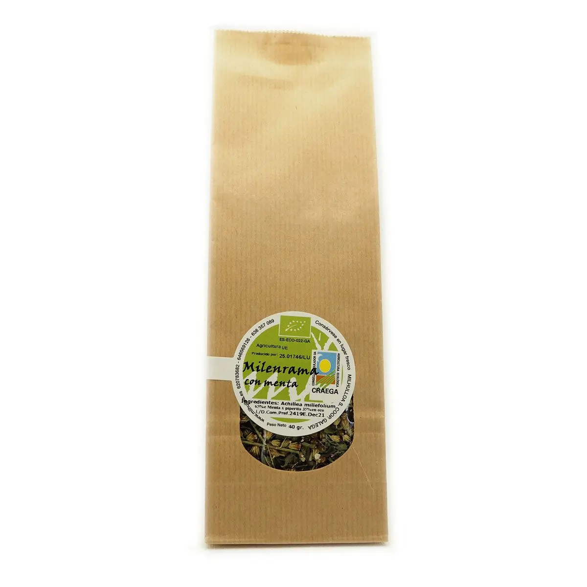 Infusión de milenrama y menta ecológica