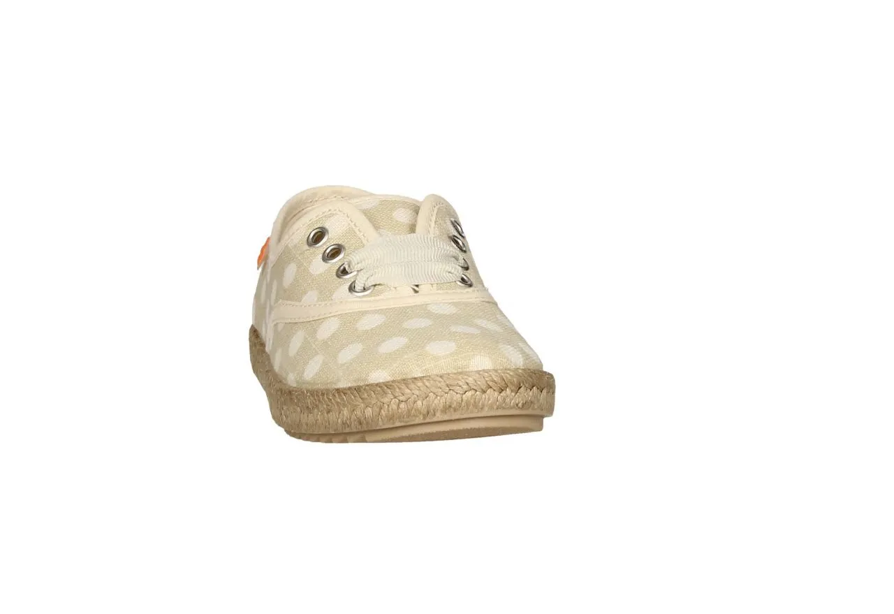 Ingles Camel Con Lunares y Bandaleta Yute