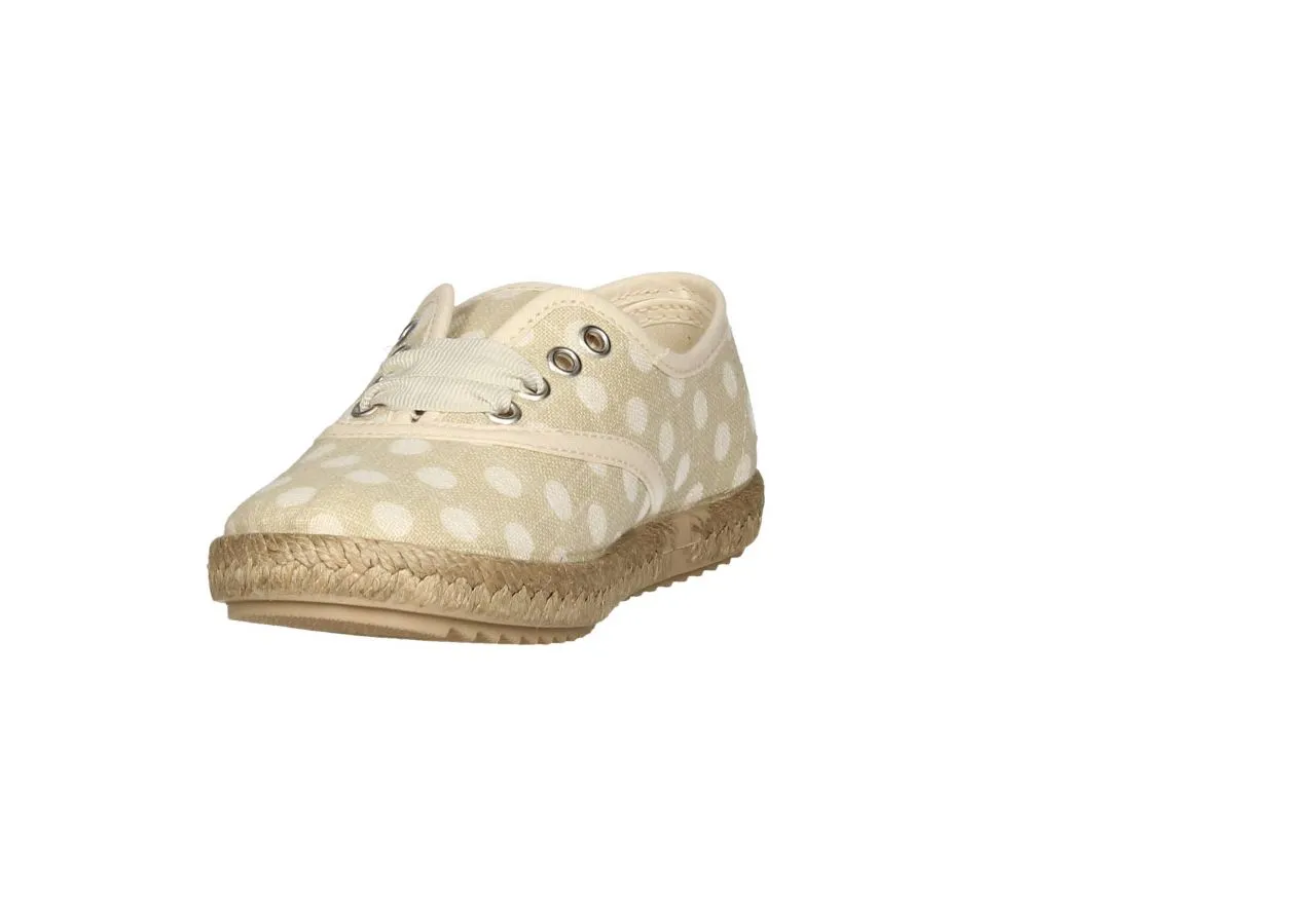 Ingles Camel Con Lunares y Bandaleta Yute