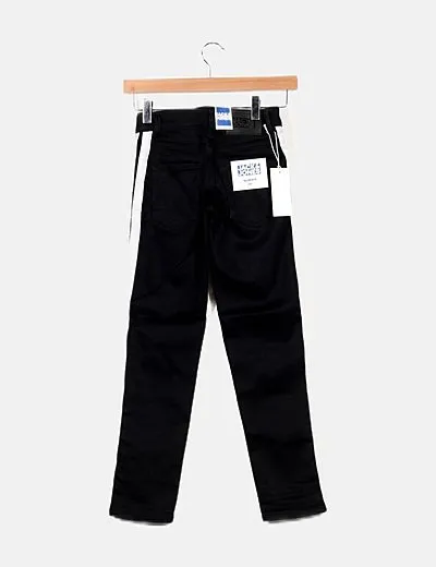 Jack & Jones Jeans negros rayas laterales