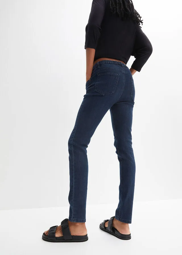 Jeggings efecto lavado denim neutro