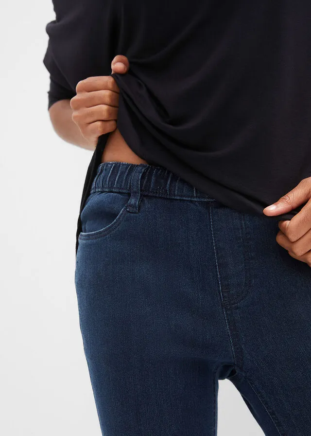 Jeggings efecto lavado denim neutro