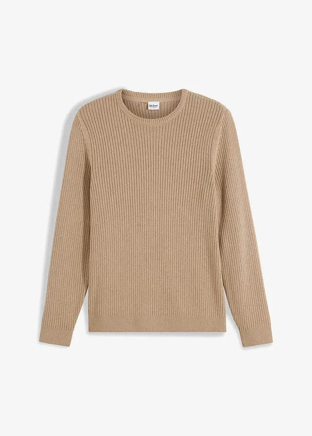 Jersey con algodón reciclado Beige
