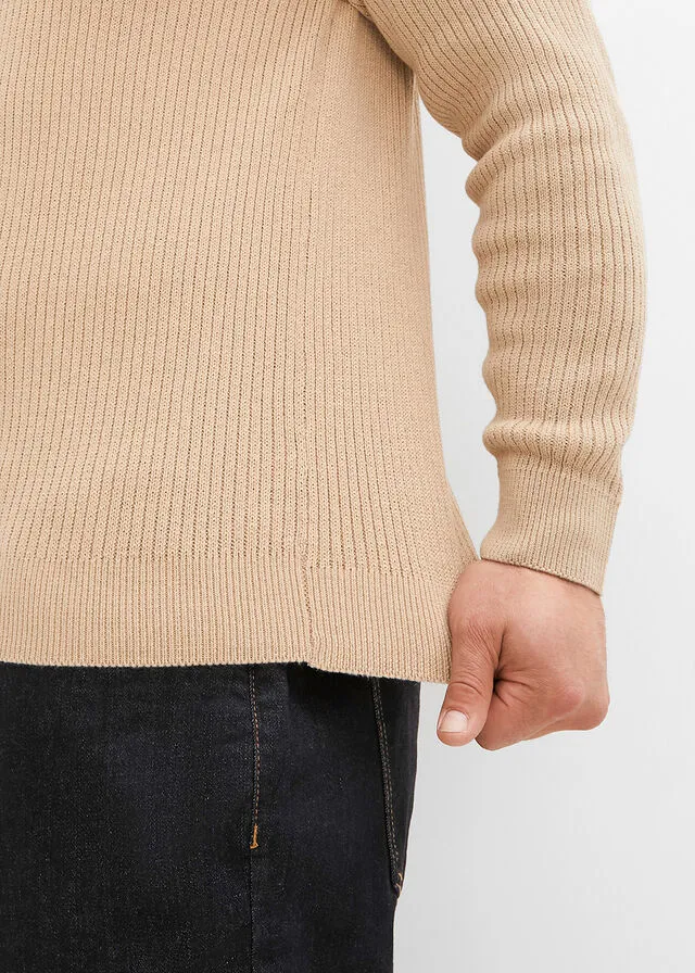 Jersey con algodón reciclado Beige