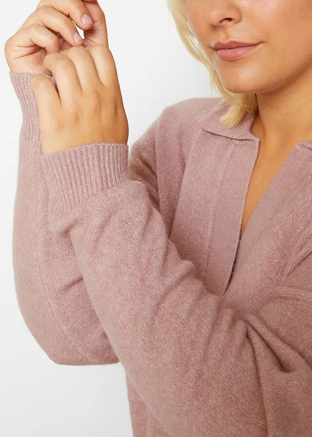 Jersey con cuello Rosa palo