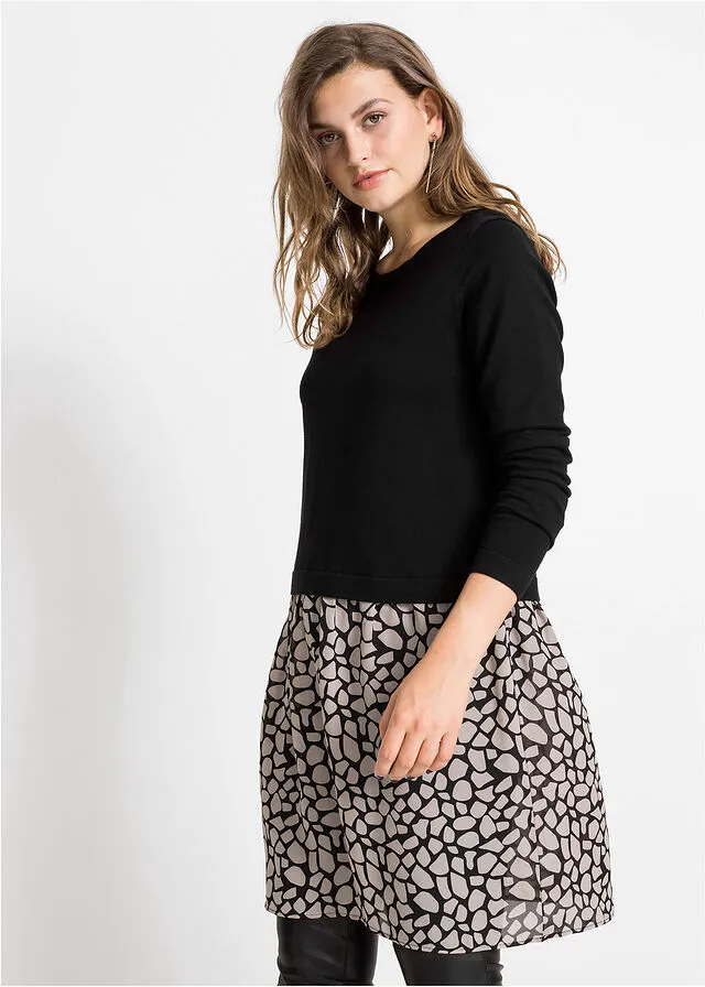 JERSEY CON FALDA NEGROGRIS