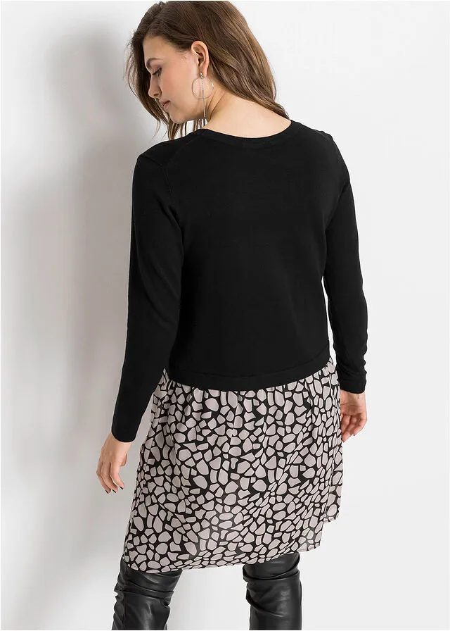 JERSEY CON FALDA NEGROGRIS