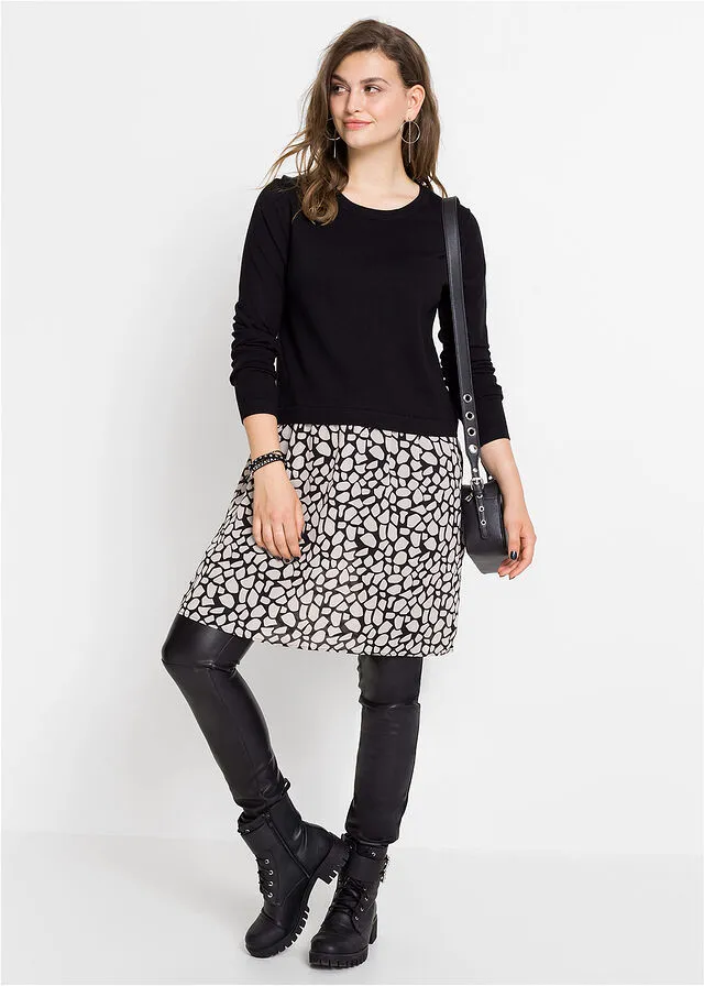 JERSEY CON FALDA NEGROGRIS