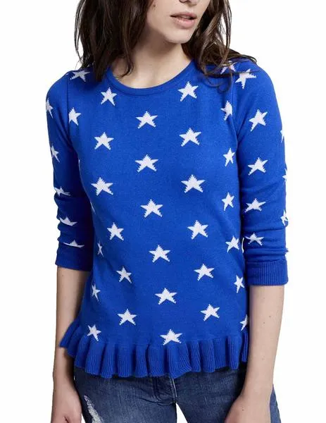 jersey estrellas con volante azulÓn