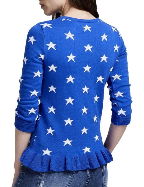 jersey estrellas con volante azulÓn
