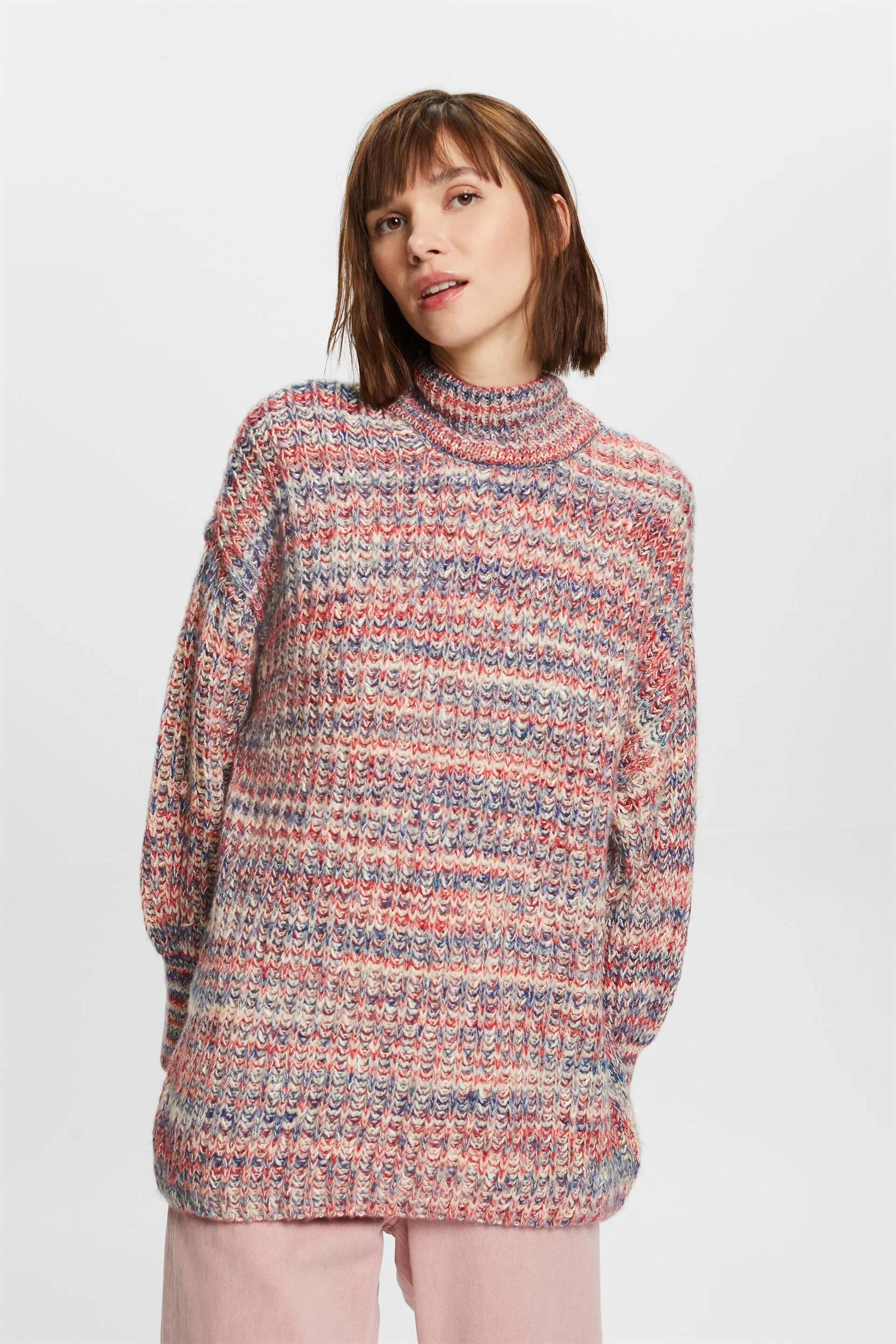 Jersey multicolor con cuello alto