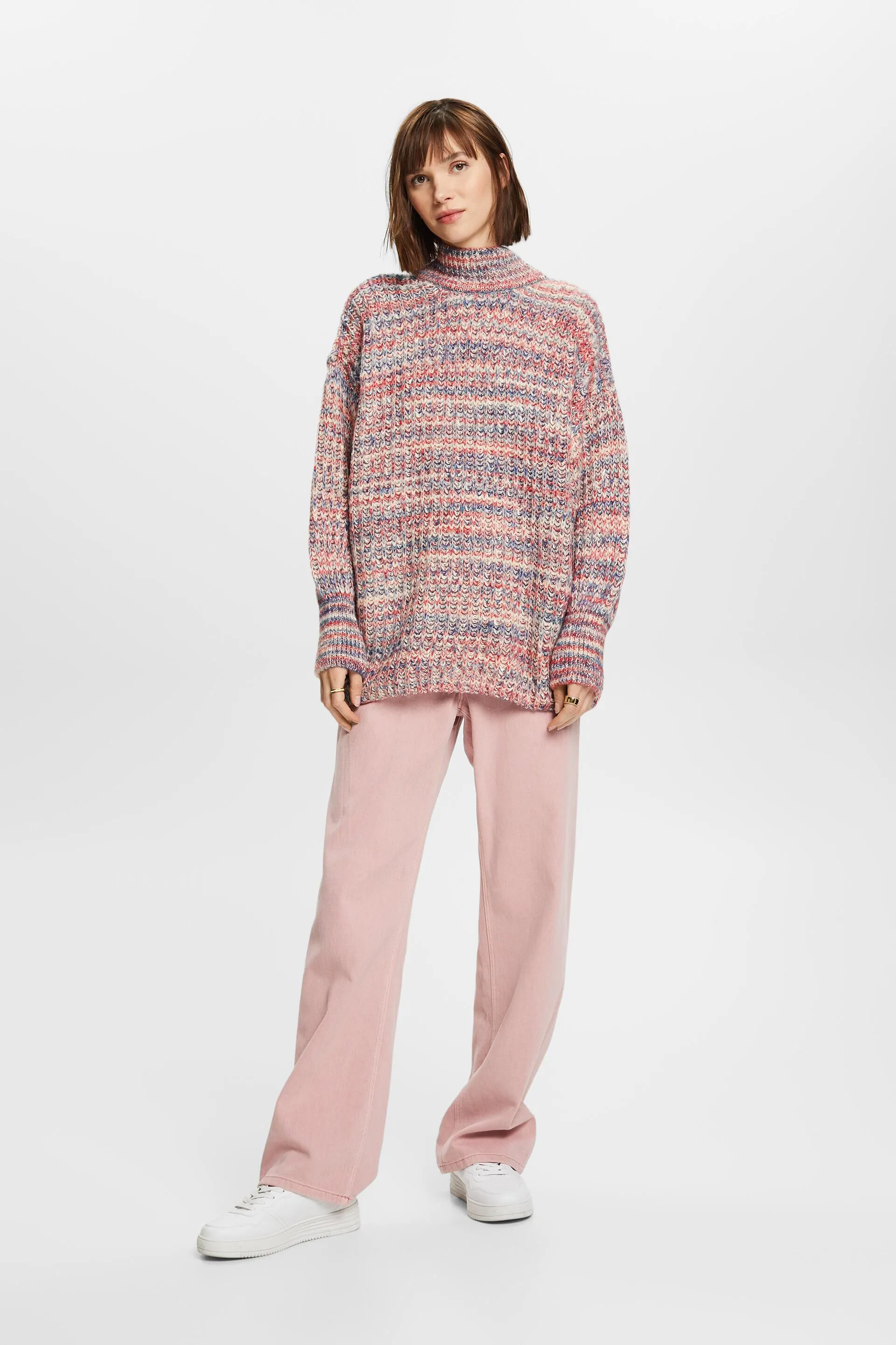 Jersey multicolor con cuello alto