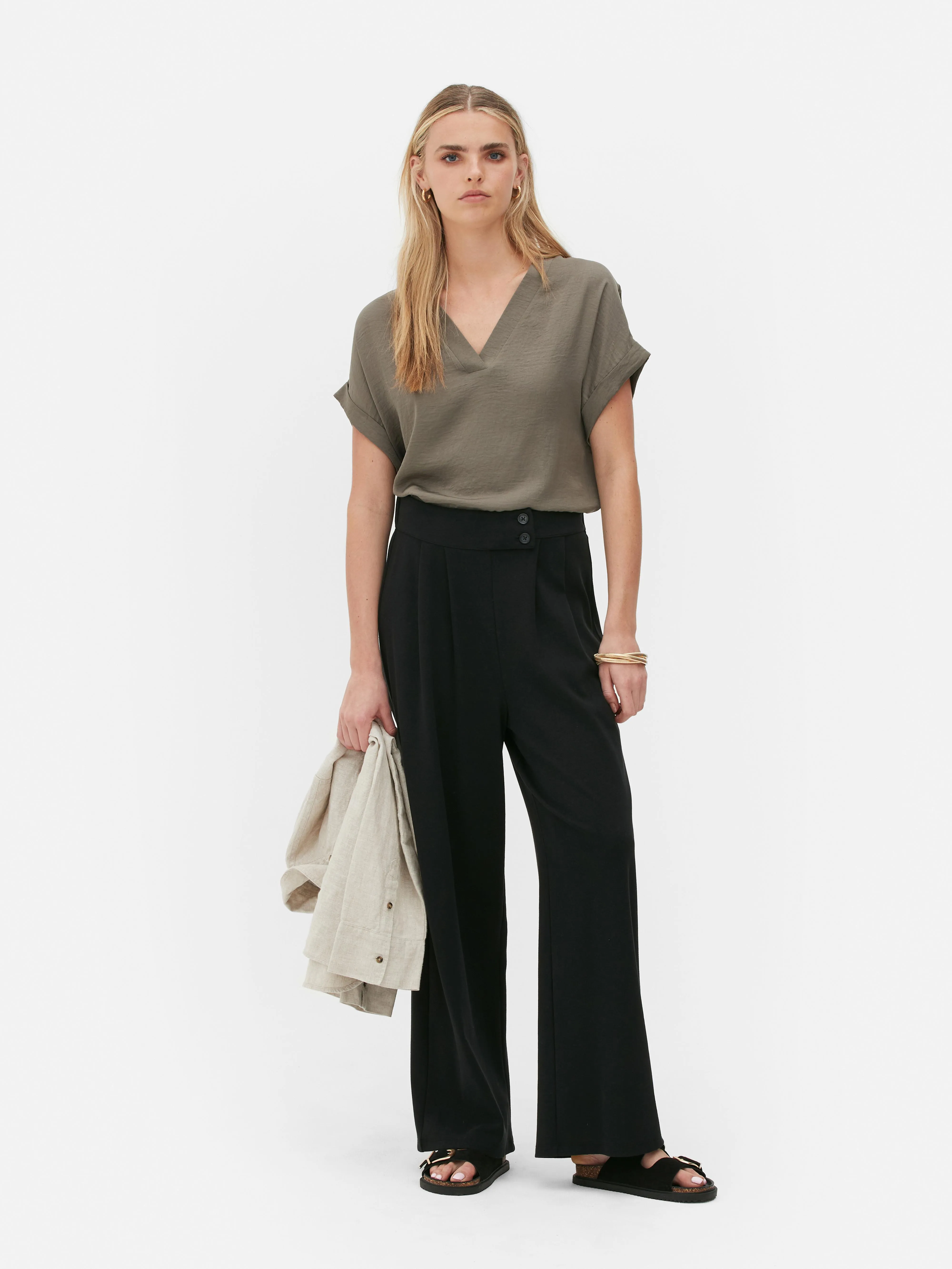 Joggers de vestir con pernera recta